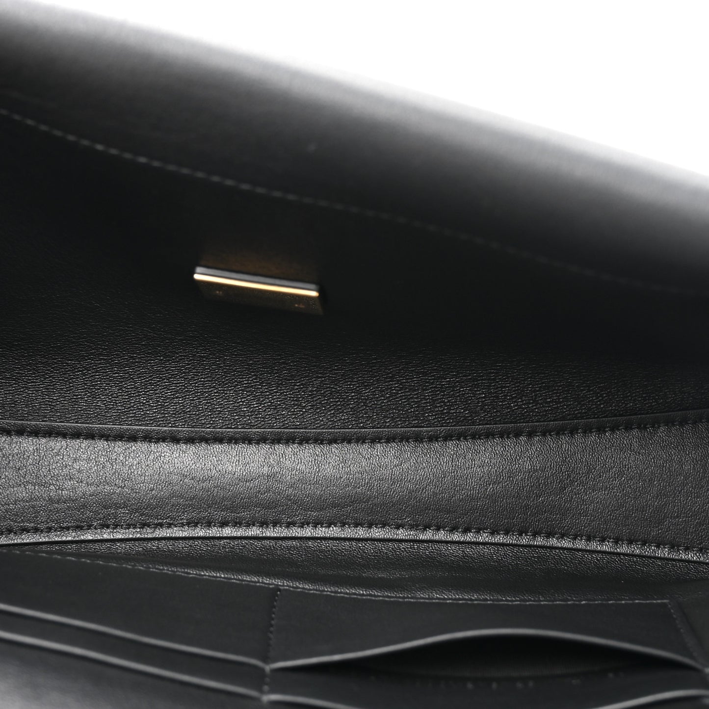 Smooth Calfskin Small Bel Air Clutch On Strap Black
