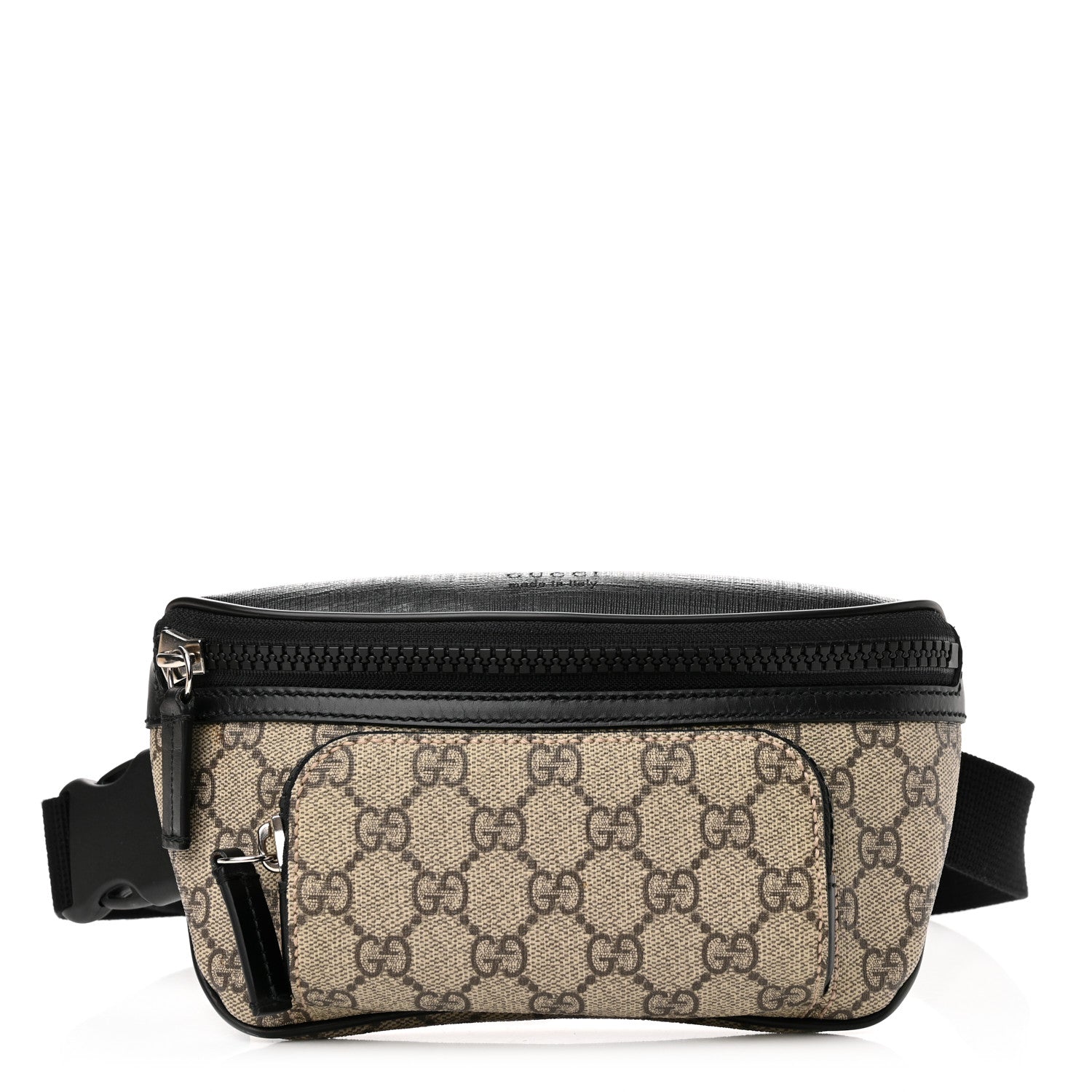 Gucci GG Supreme Monogram Belt Bag Black 1 of 12