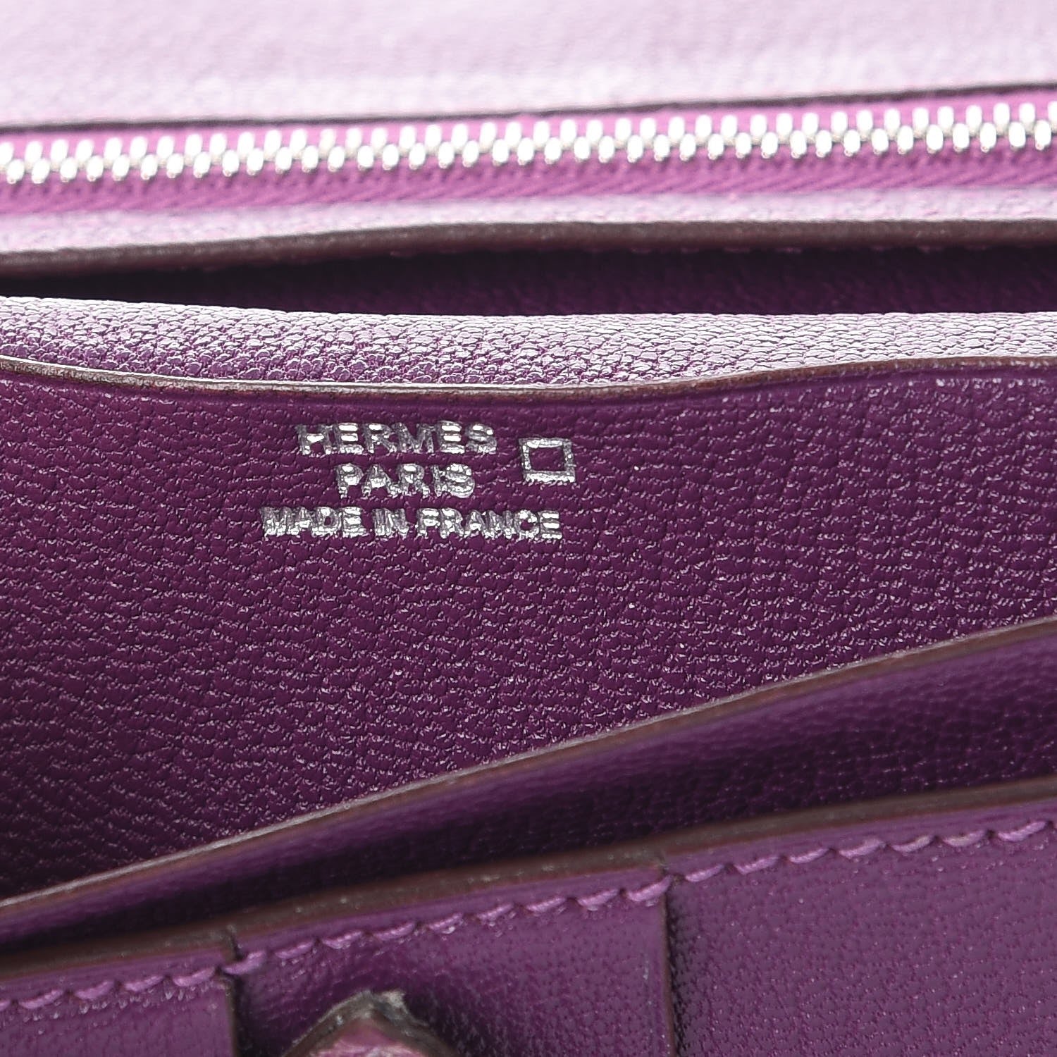 Hermes Shiny Alligator Bearn Wallet Violet 6 of 8