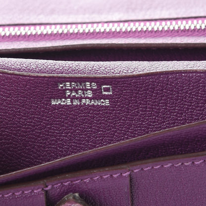 Hermes Shiny Alligator Bearn Wallet Violet 6 of 8