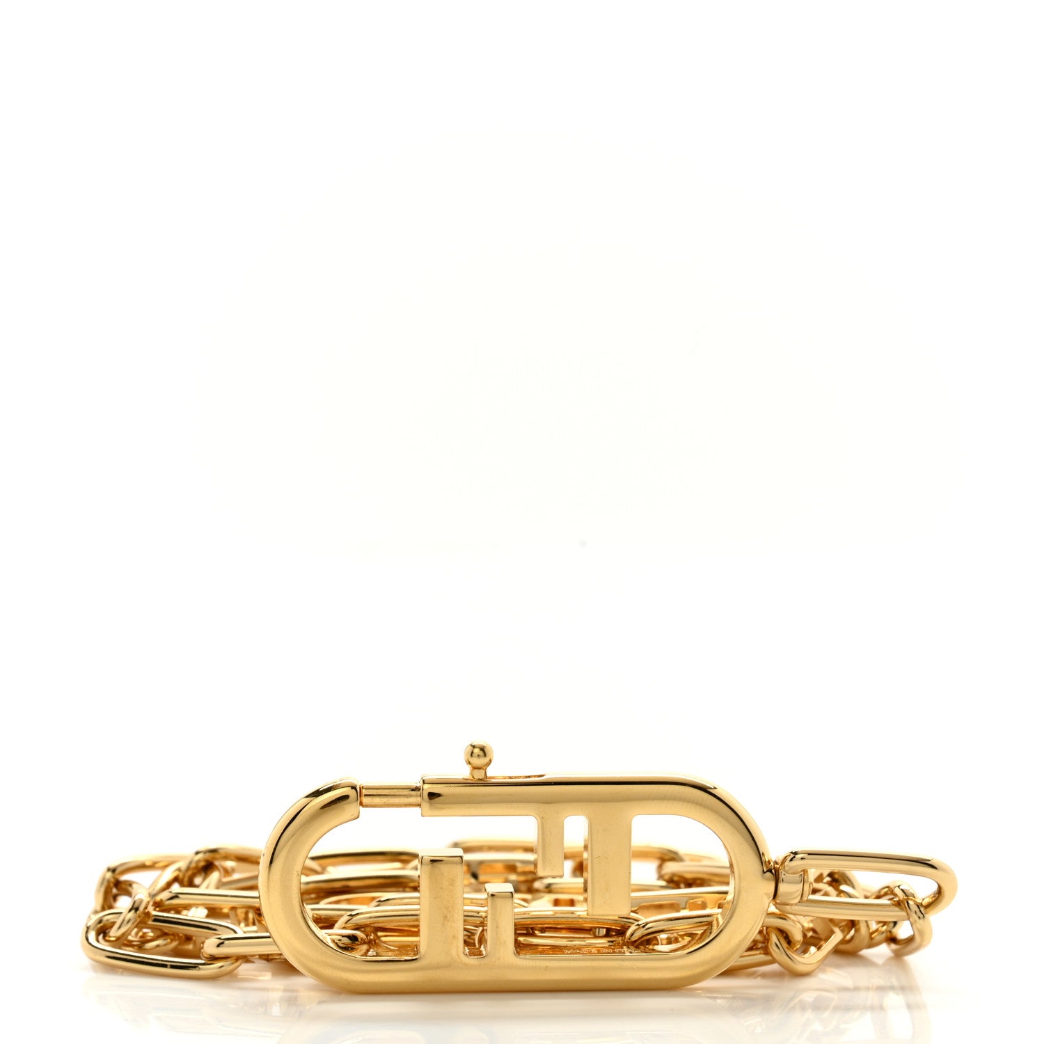 Fendi Metal O'Lock Strap You Gold 1 of 5