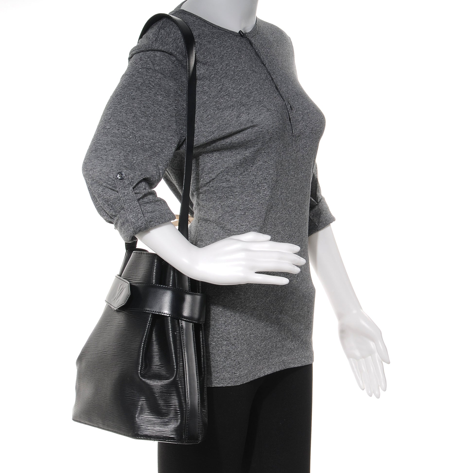 Louis Vuitton Epi Sac D'Epaule Black 2 of 6