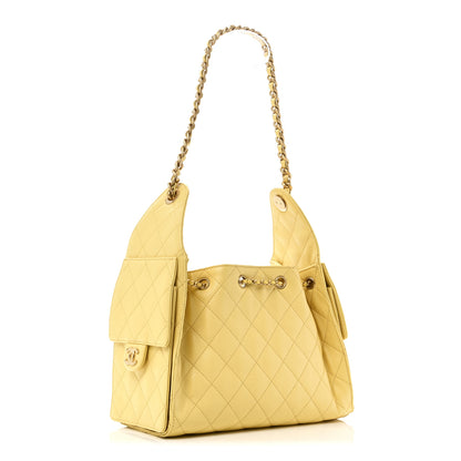 Chanel Caviar Quilted Small Chanel 25 Handbag Light Yellow 3 of 11