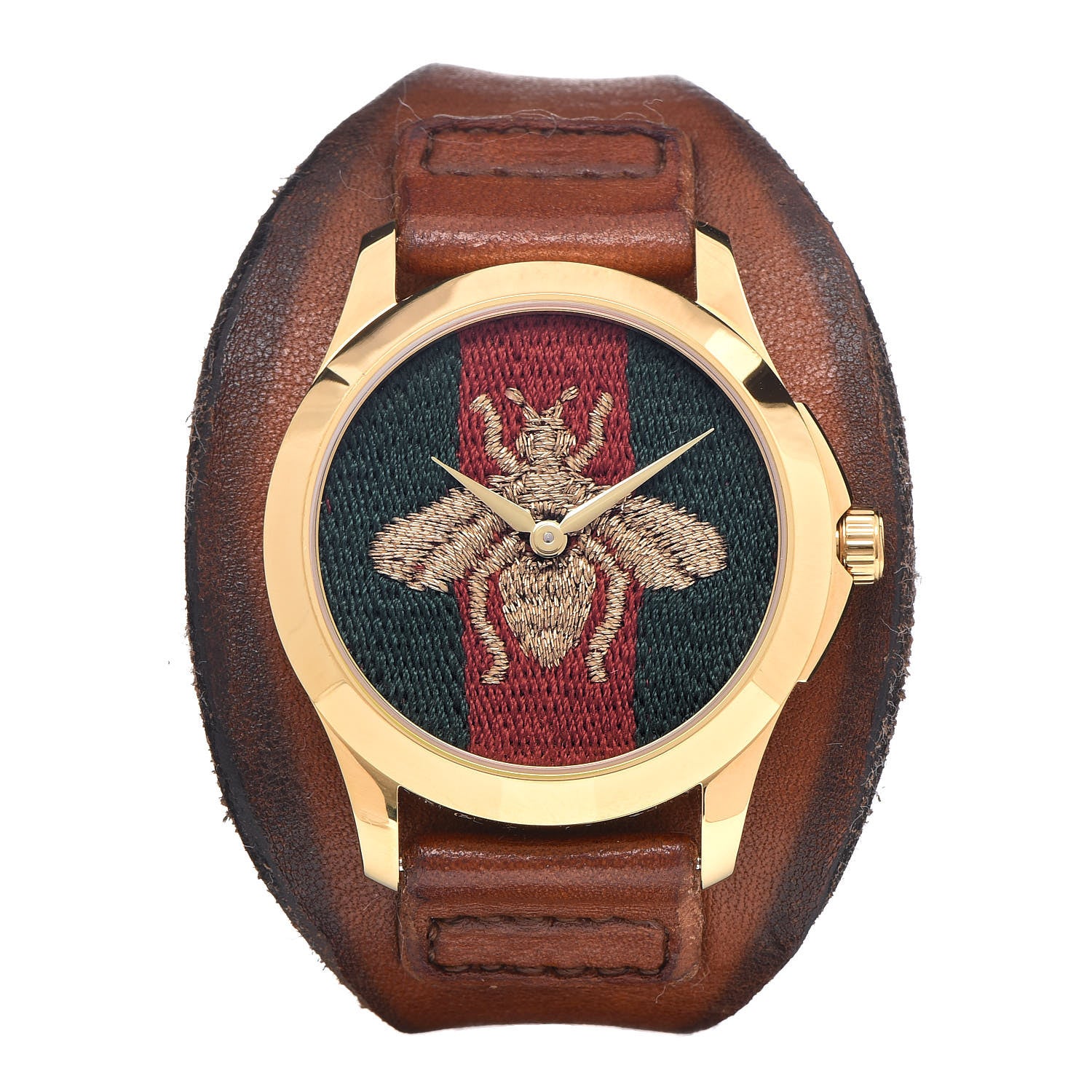 Gucci Stainless Steel Calfskin 38mm Le Marché Des Merveilles Bee Quartz Watch 1 of 7