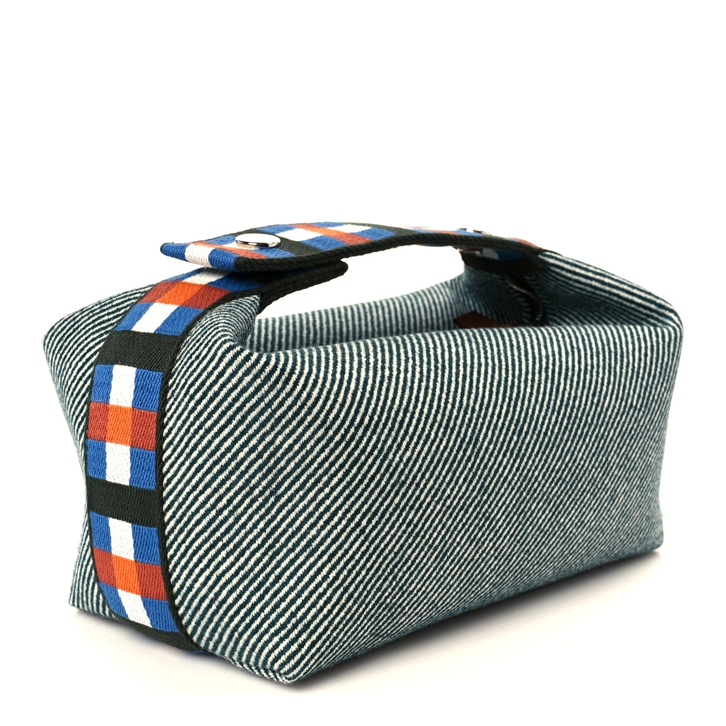 Wool Small Bride-A-Brac H Natte Pouch Bleu