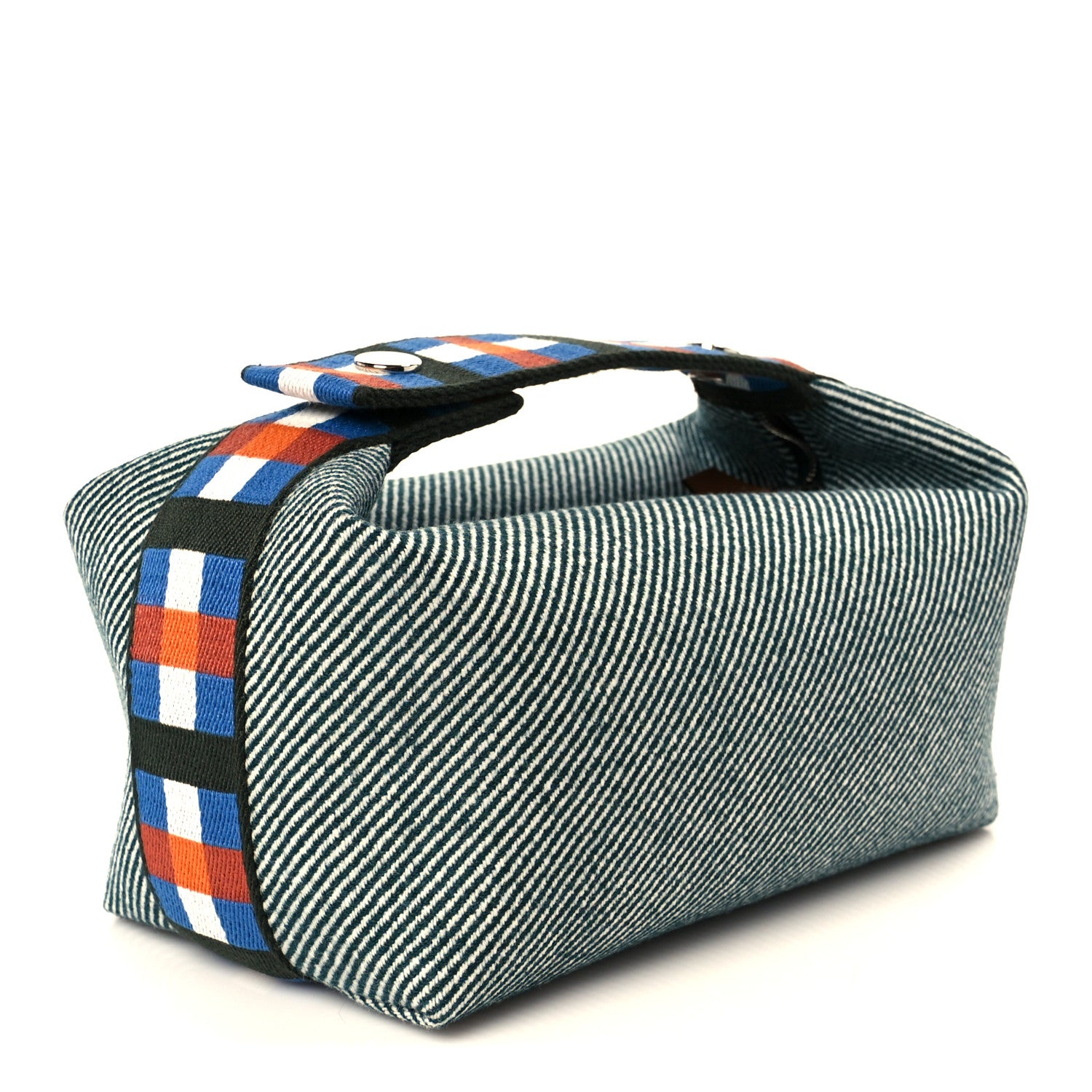 Hermes Wool Small Bride-A-Brac H Natte Pouch Bleu 3 of 9