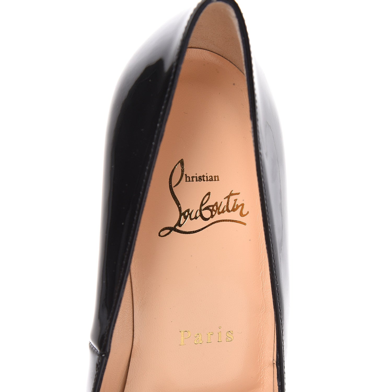 Christian Louboutin Patent Ron Ron Zeppa 80 Wedges 38.5 Black 7 of 9