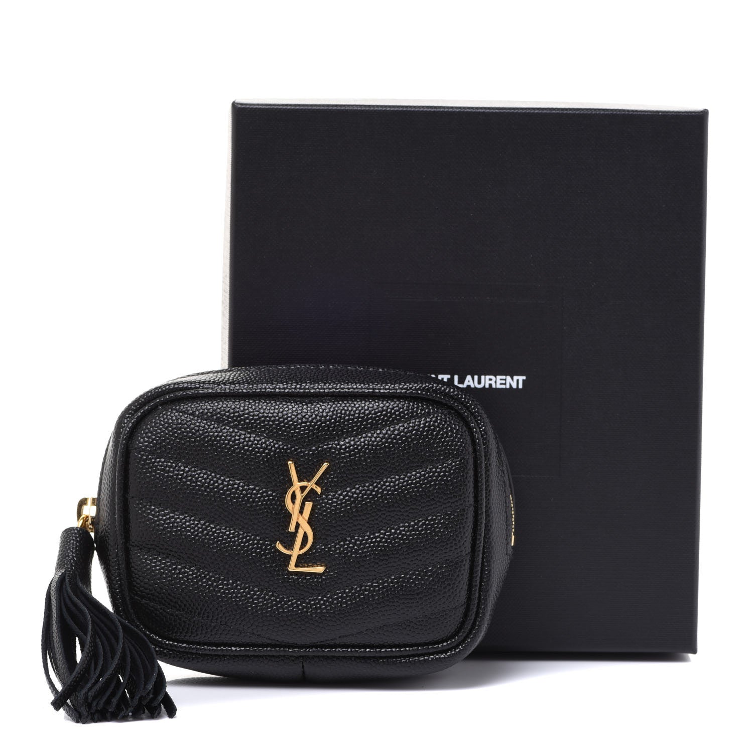 Saint Laurent Grain De Poudre Matelasse Monogram Baby Lou Camera Bag Black 8 of 8