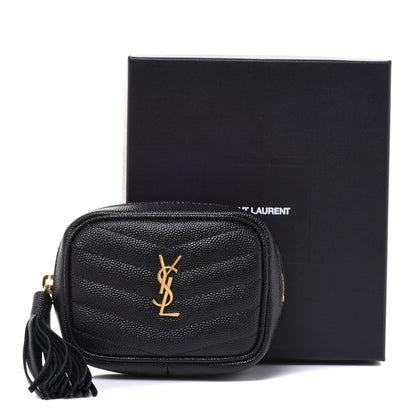 Saint Laurent Grain De Poudre Matelasse Monogram Baby Lou Camera Bag Black 8 of 8