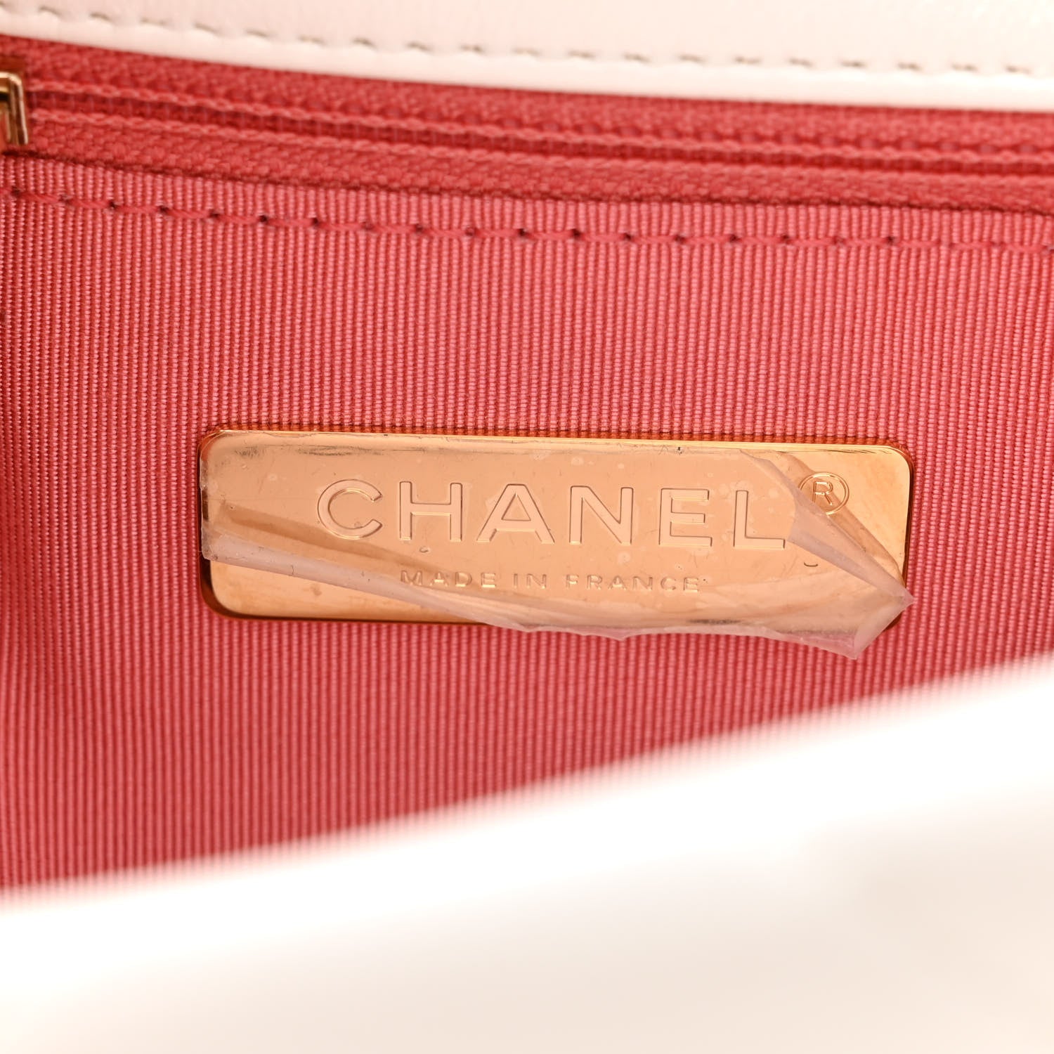 Chanel Lambskin Quilted Medium Chanel 19 Flap White 6 of 10