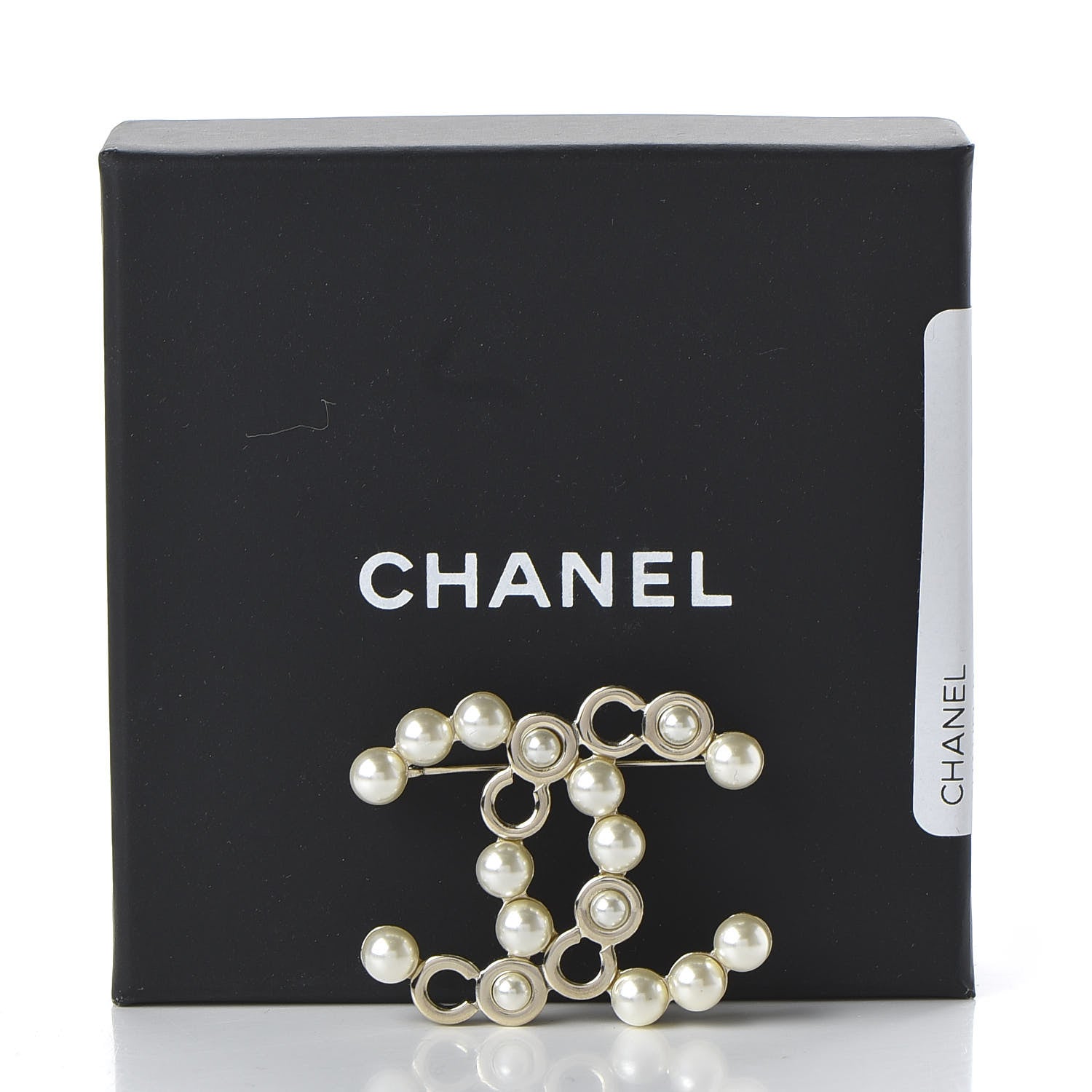 Chanel Pearl Coco CC Brooch Gold 5 of 5