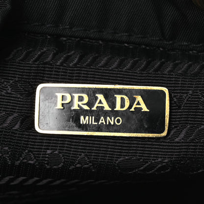 Prada Nylon Vela Saffiano Mini Bucket Crossbody Bag Black 6 of 11