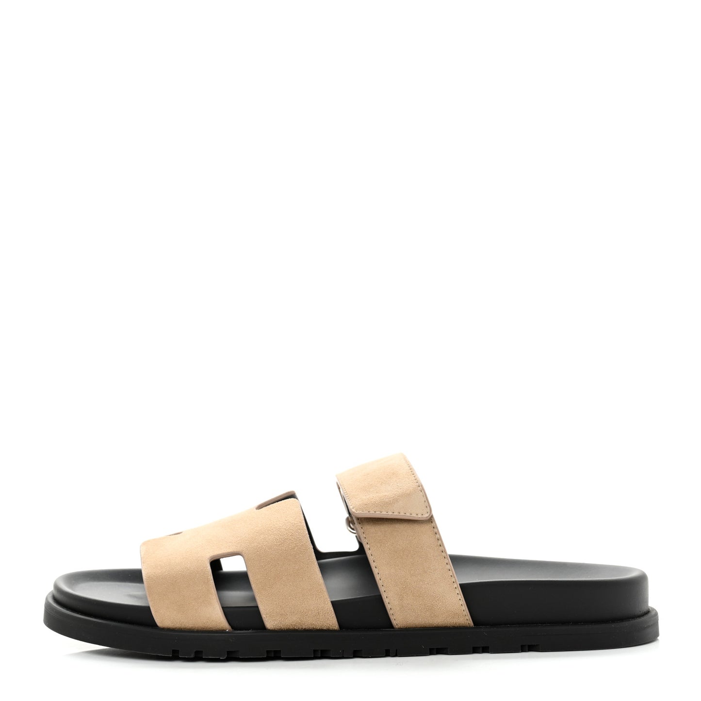 Suede Goatskin Mens Chypre Sandals 42.5 Beige Argile