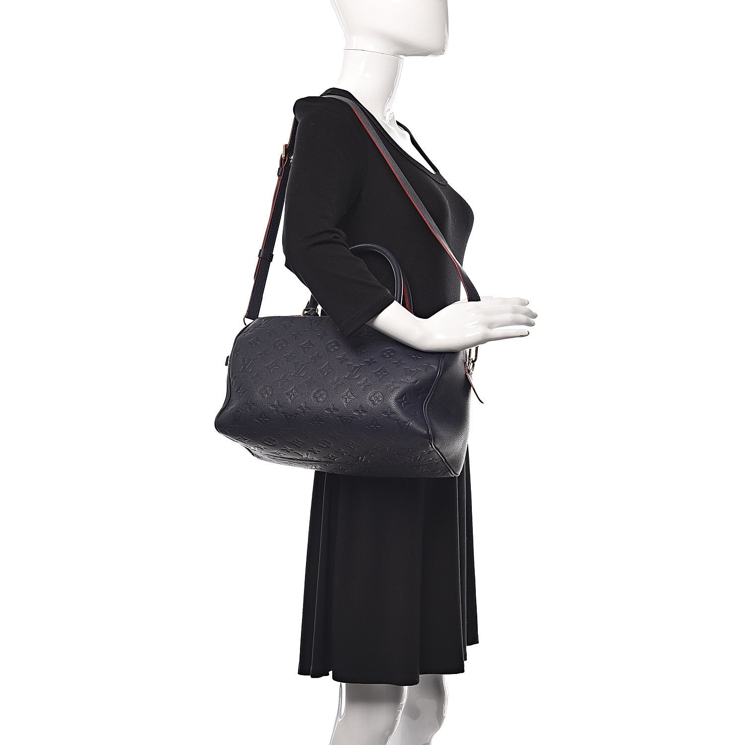 Louis Vuitton Empreinte Speedy Bandouliere 30 NM Marine Rouge 2 of 14
