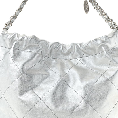 Chanel Metallic Calfskin Quilted Chanel 22 Silver 9 of 13