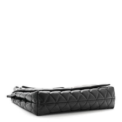 Balenciaga Nappa Calfskin Quilted Large Touch B Shoulder Bag Black 4 of 11
