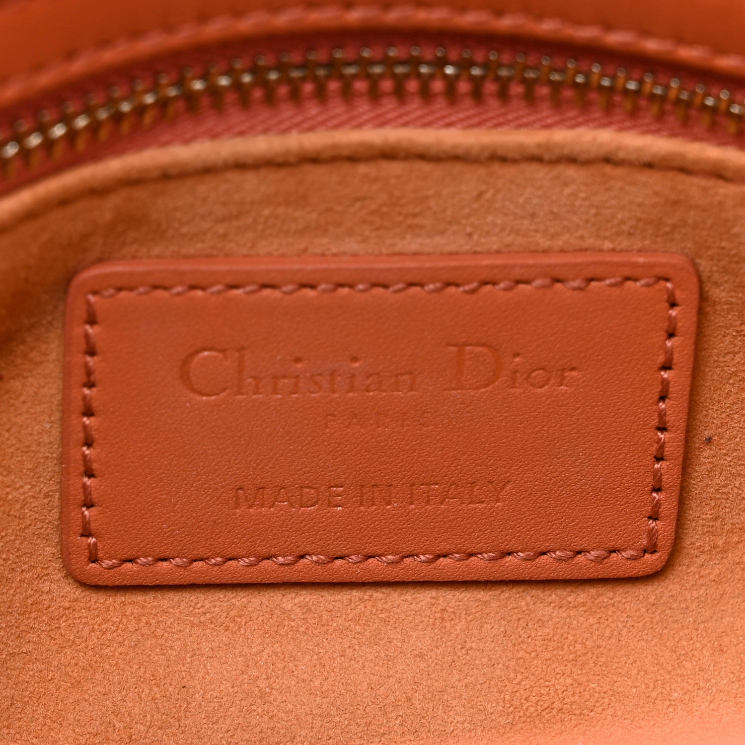 Christian Dior Ultra Matte Calfskin Cannage Mini Lady Dior Indian Red 6 of 12