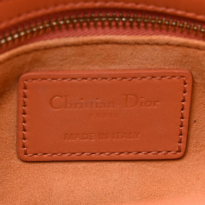 Christian Dior Ultra Matte Calfskin Cannage Mini Lady Dior Indian Red 6 of 12