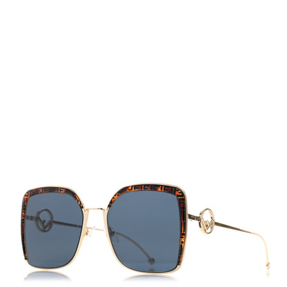 Fendi Metal Acetate F is Fendi Square Sunglasses FF 0294/S Gold 1 of 7