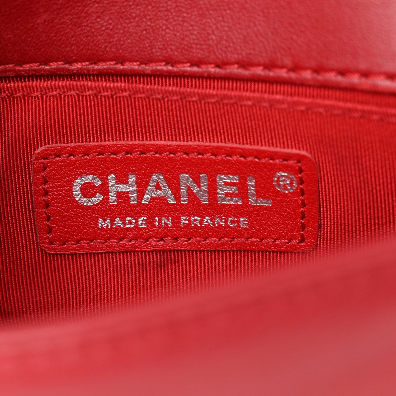 Chanel Calfskin Quilted Mini Boy Flap Black Red 6 of 18