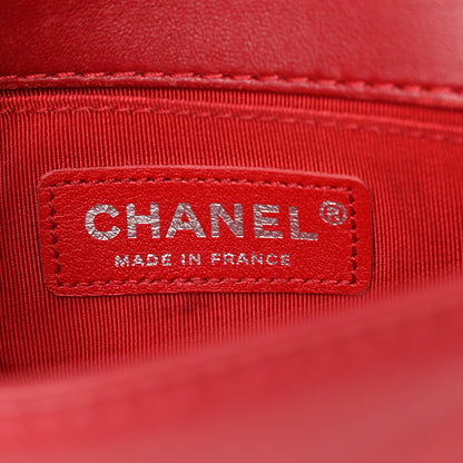 Chanel Calfskin Quilted Mini Boy Flap Black Red 6 of 18