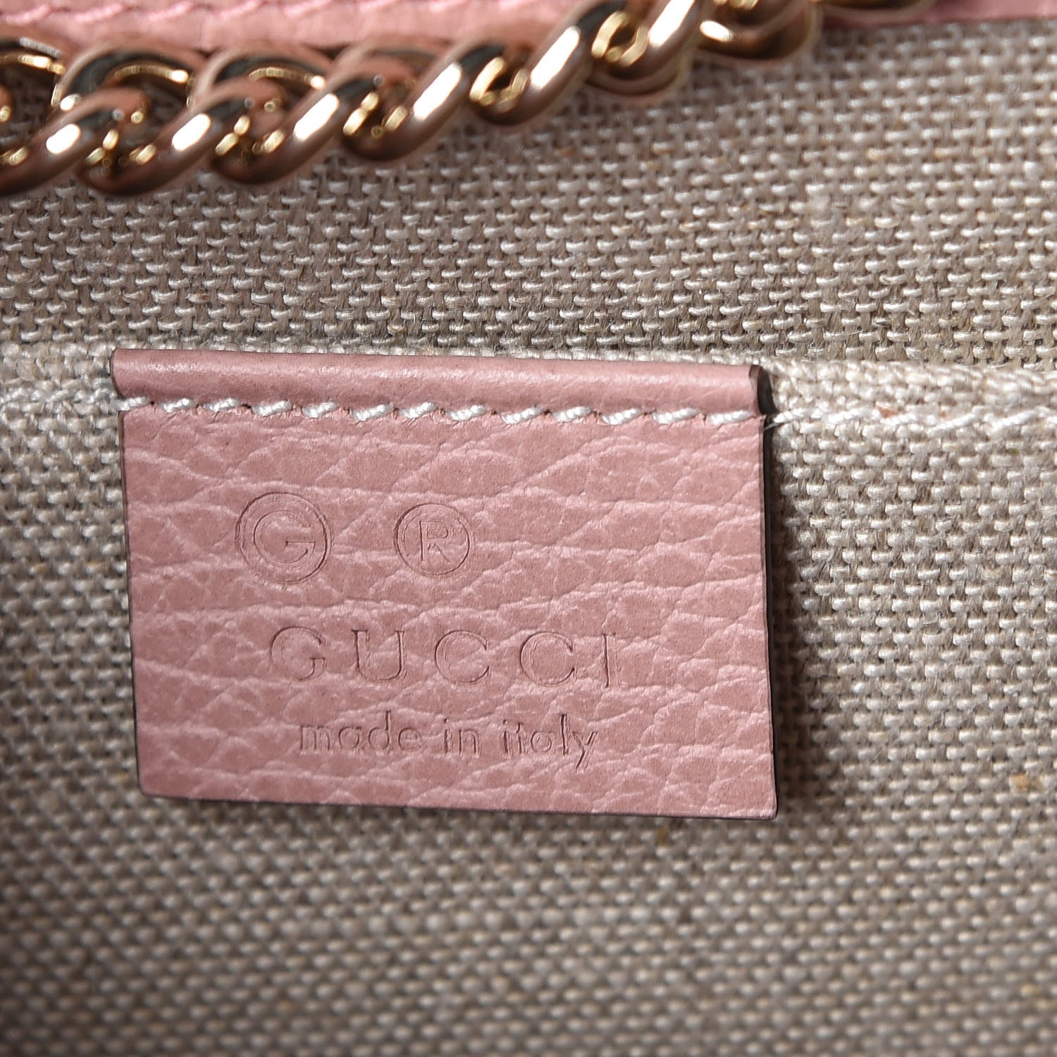 Gucci Dollar Calfskin Small Interlocking G Shoulder Bag Soft Pink 8 of 9