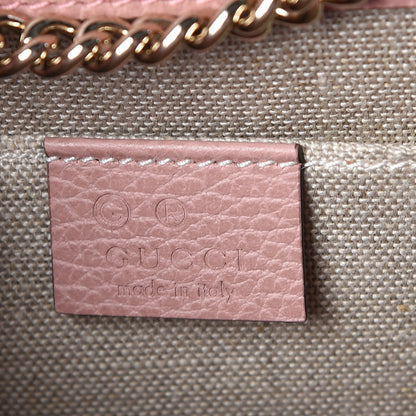Gucci Dollar Calfskin Small Interlocking G Shoulder Bag Soft Pink 8 of 9