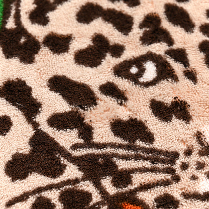 Hermes Cotton Terry Jin et Leo Beach Towel Orange Sable Bleu 7 of 8