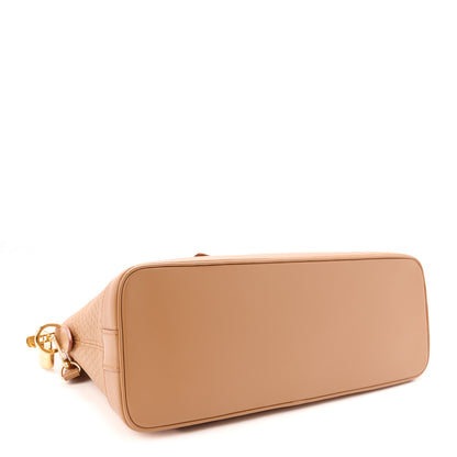 Louis Vuitton Calfskin Minigram Alma MM Soft Hazelnut 4 of 9