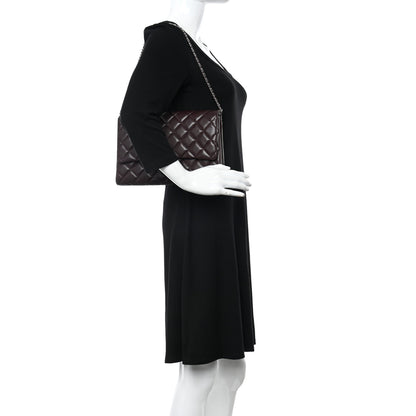 Chanel Caviar Quilted Clutch With Chain Flap Burgundy 2 of 13