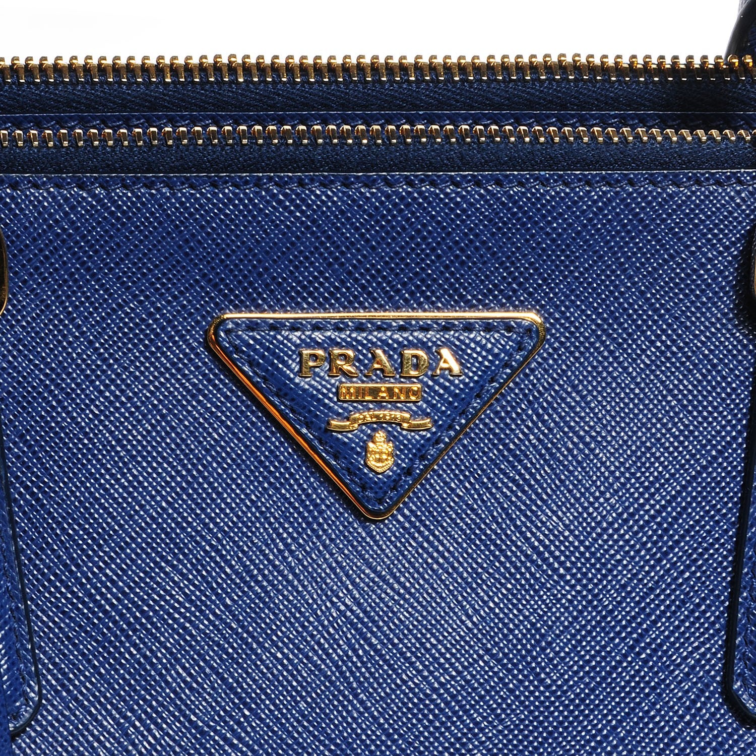 Prada Saffiano Lux Large Double Zip Tote Bluette 2 of 13