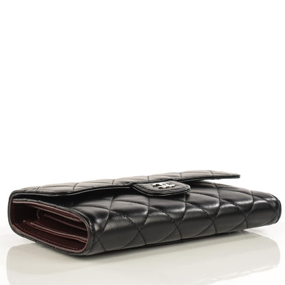 Chanel Lambskin Quilted Large Flap Wallet Black 4 of 9