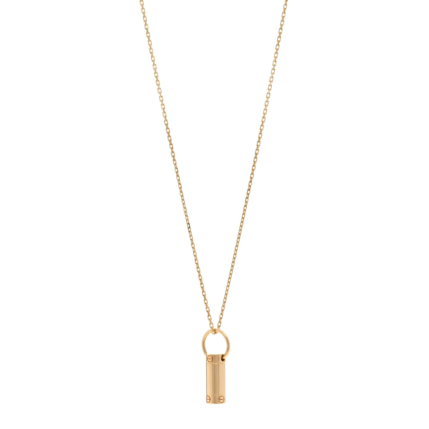 18K Yellow Gold LOVE Screwdriver Pendant Necklace