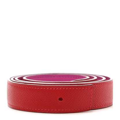 Hermes Epsom Swift 24mm Belt Strap 90 Magnolia Rouge Casaque 1 of 8
