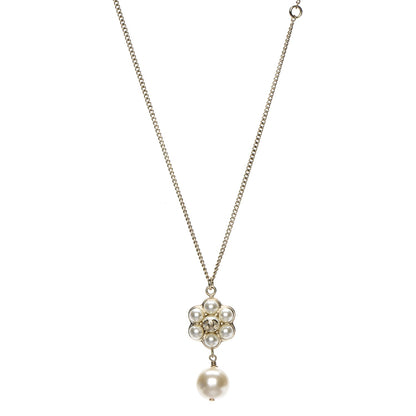 Chanel Pearl CC Drop Necklace Gold 1 of 6