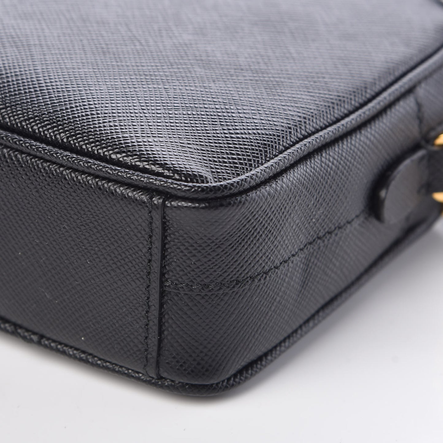 Saffiano Small Camera Crossbody Bag Black