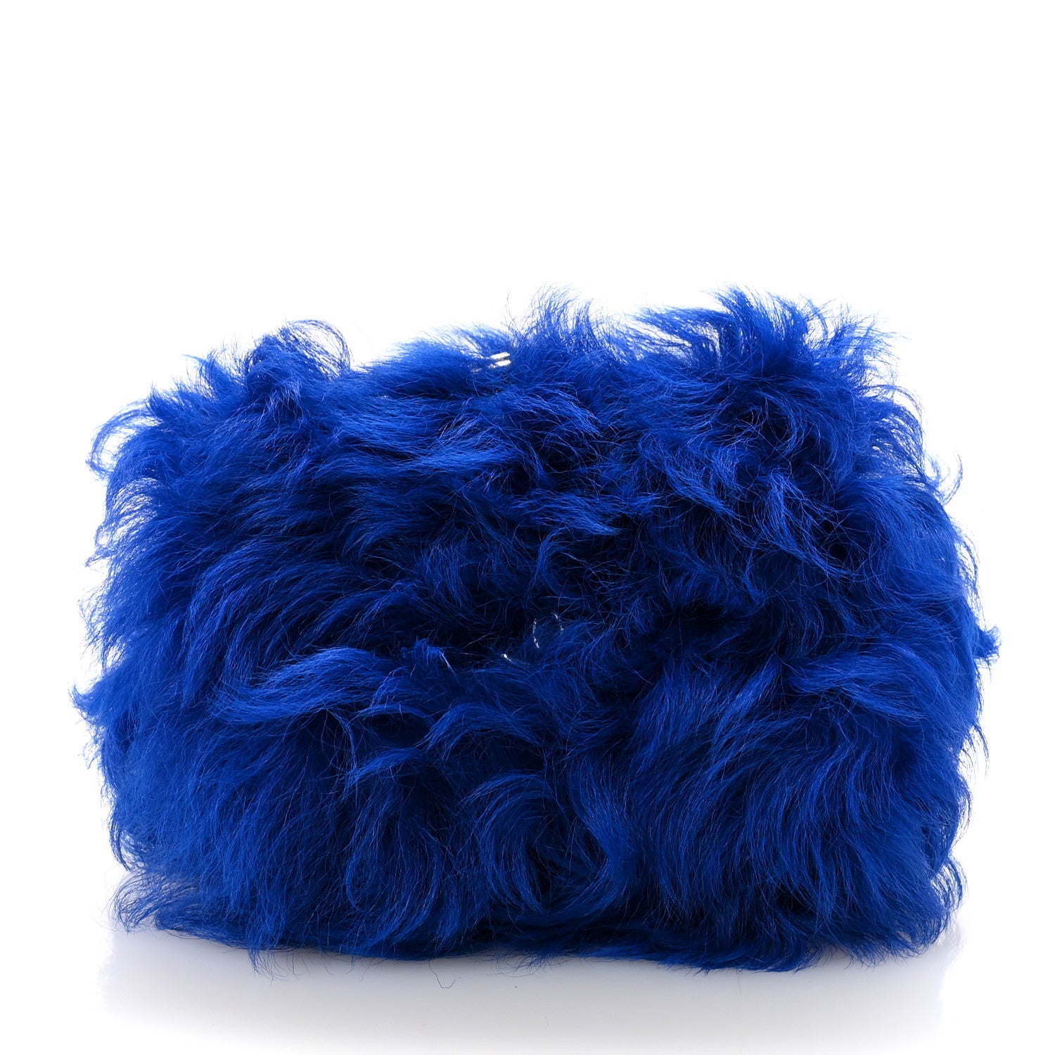 Chanel Shearling Lambskin CC Hook Card Holder Blue 1791333