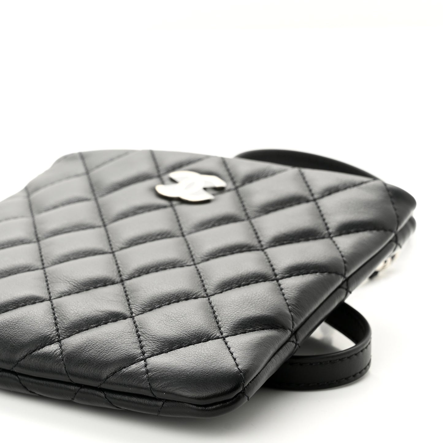Lambskin Quilted Crossbody Bag Black