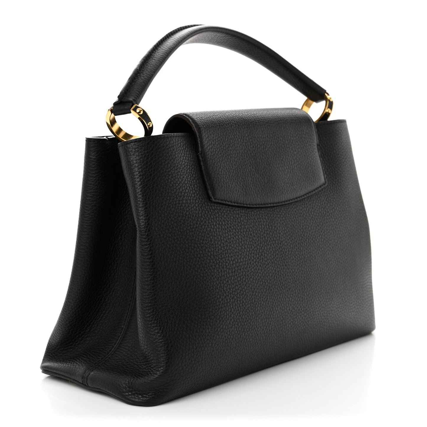 Taurillon Capucines MM Black Fuchsia