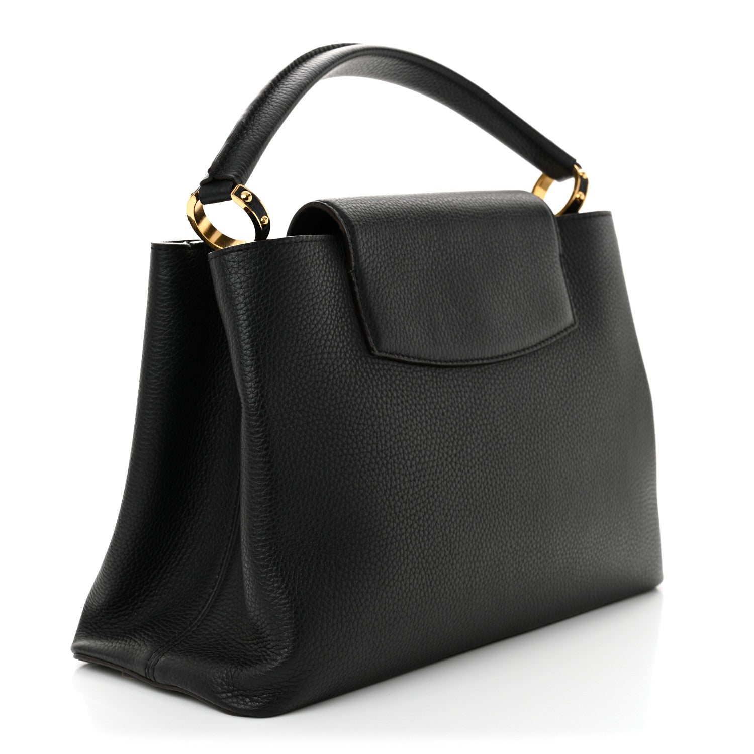 Louis Vuitton Taurillon Capucines MM Black Fuchsia 3 of 9