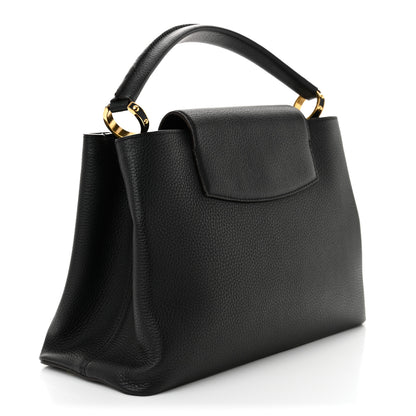 Louis Vuitton Taurillon Capucines MM Black Fuchsia 3 of 9