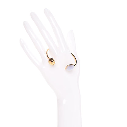 Louis Vuitton Rigid Bracelet S Gold and Blue Lace Agate 2 of 5