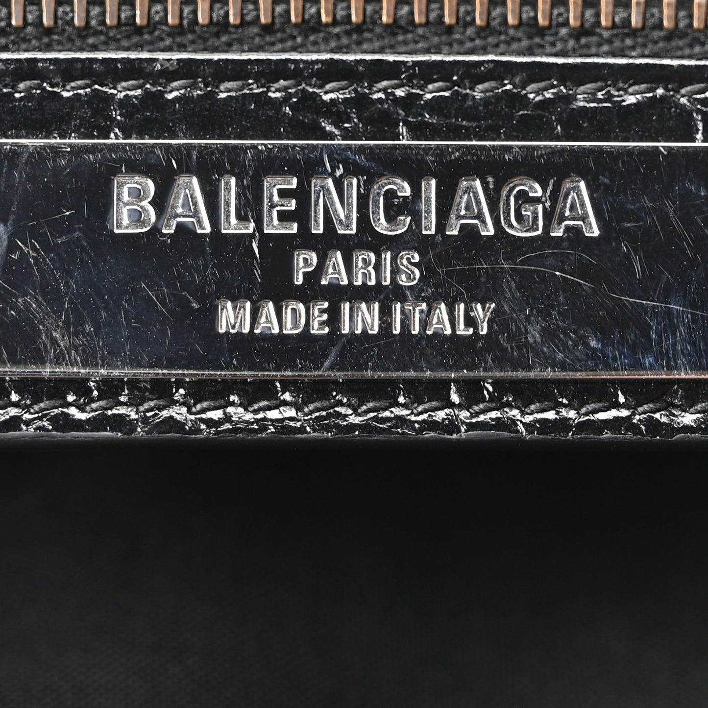 Metallized Agneau Arena Classic Hardware Mini Le City Moto Black
