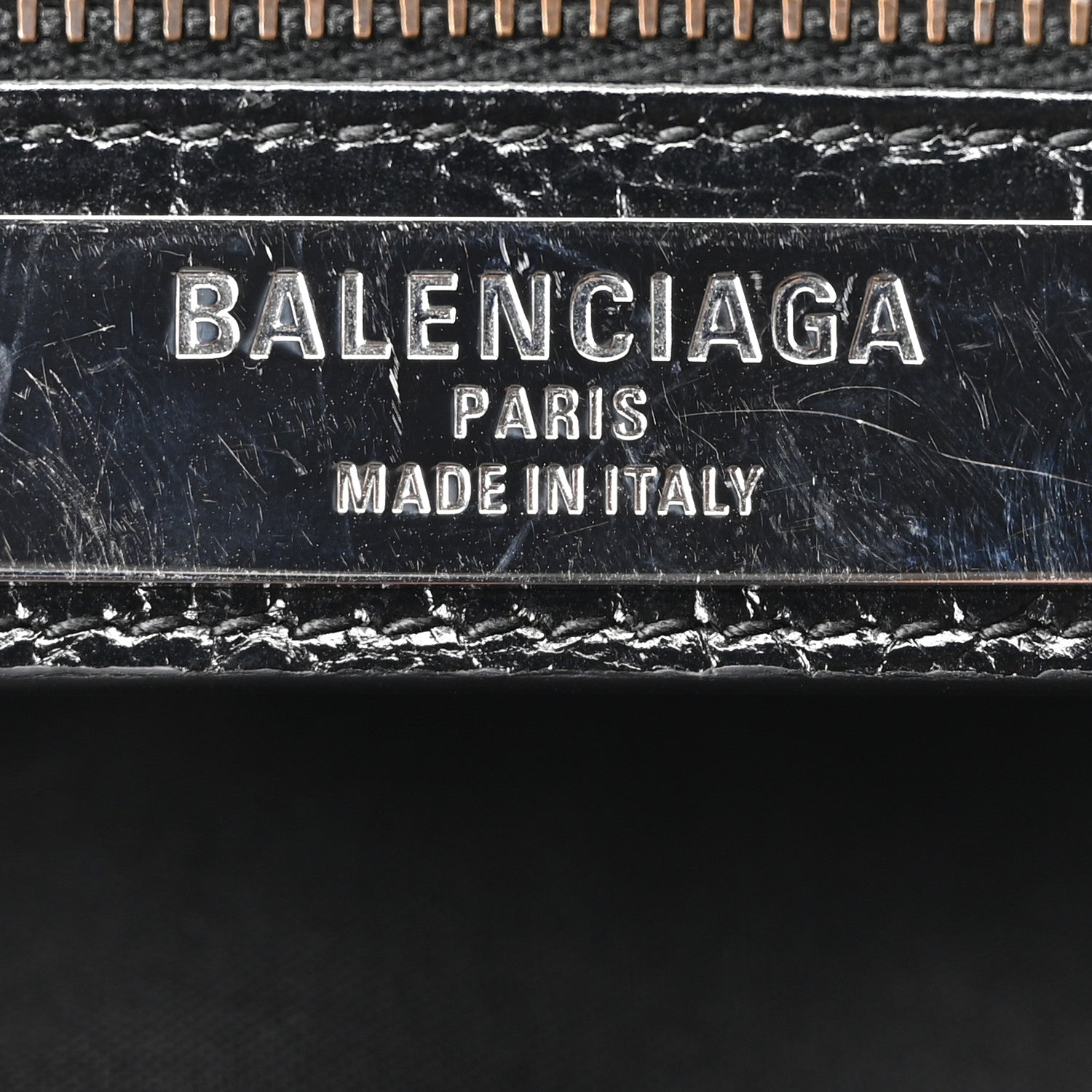 Balenciaga Metallized Agneau Arena Classic Hardware Mini Le City Moto Black 6 of 10