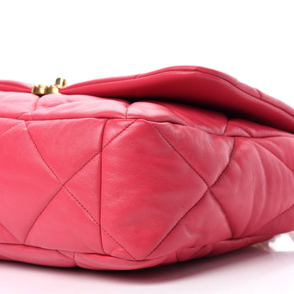 Chanel Goatskin Quilted Maxi Chanel 19 Flap Pink 7 of 11
