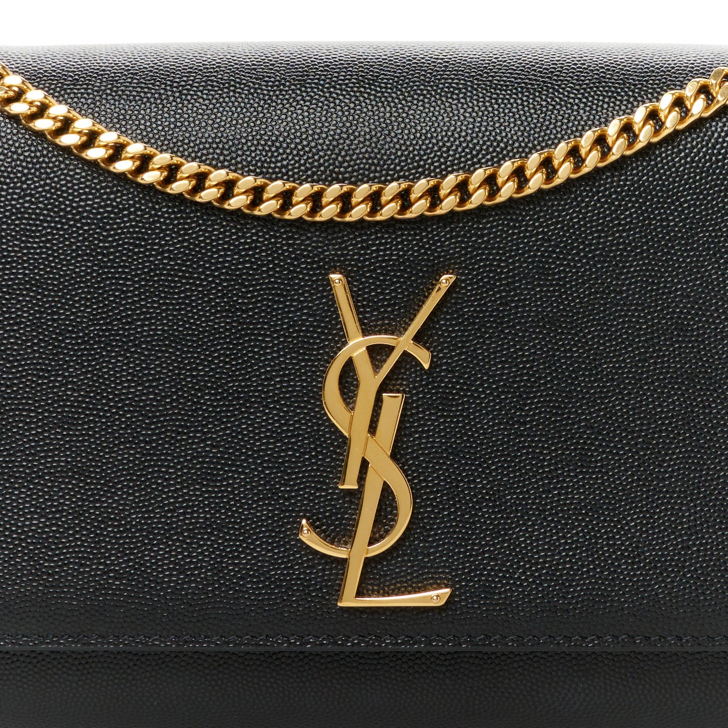 Grain De Poudre Medium Classic Monogram Kate Satchel Black