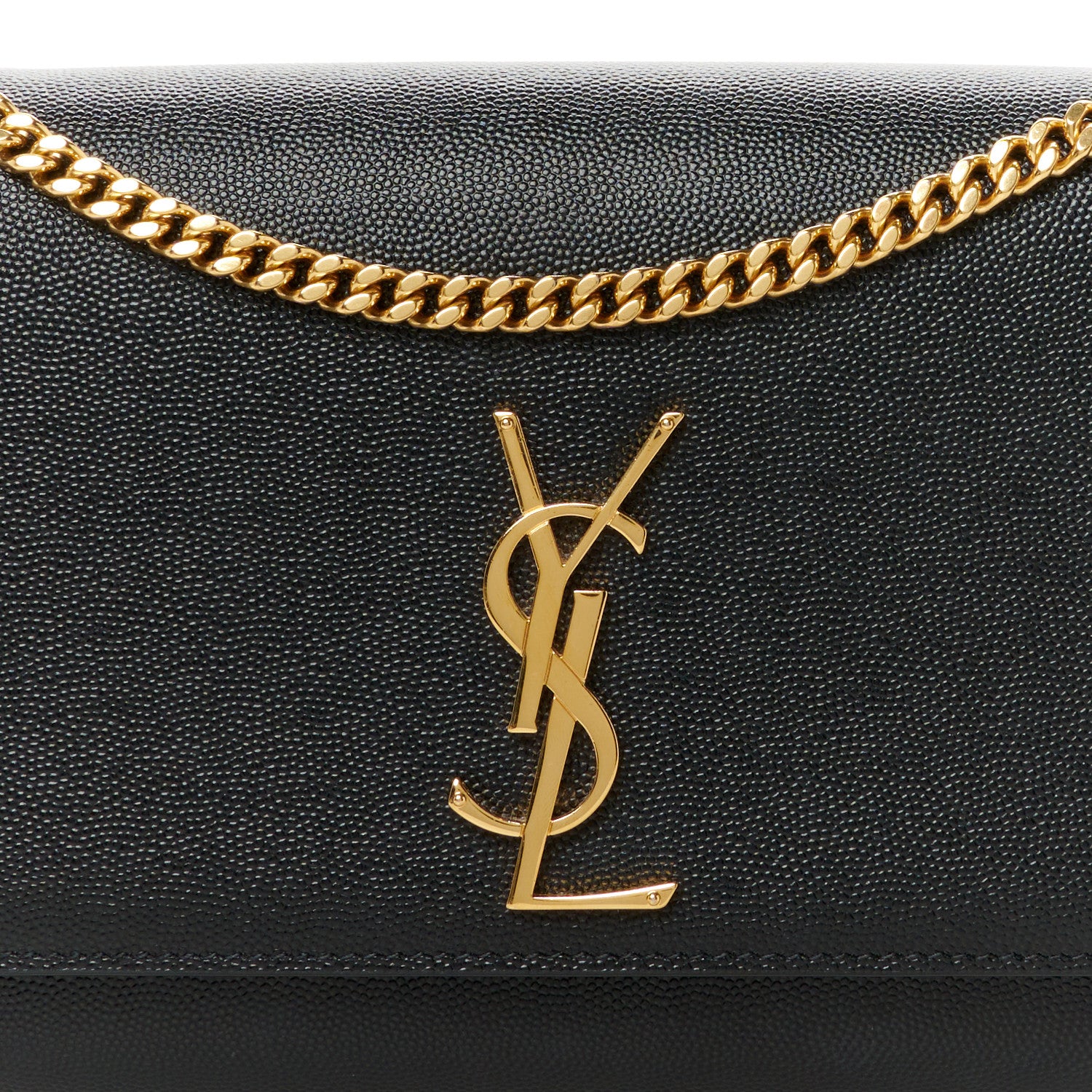 Saint Laurent Grain De Poudre Medium Classic Monogram Kate Satchel Black 9 of 11