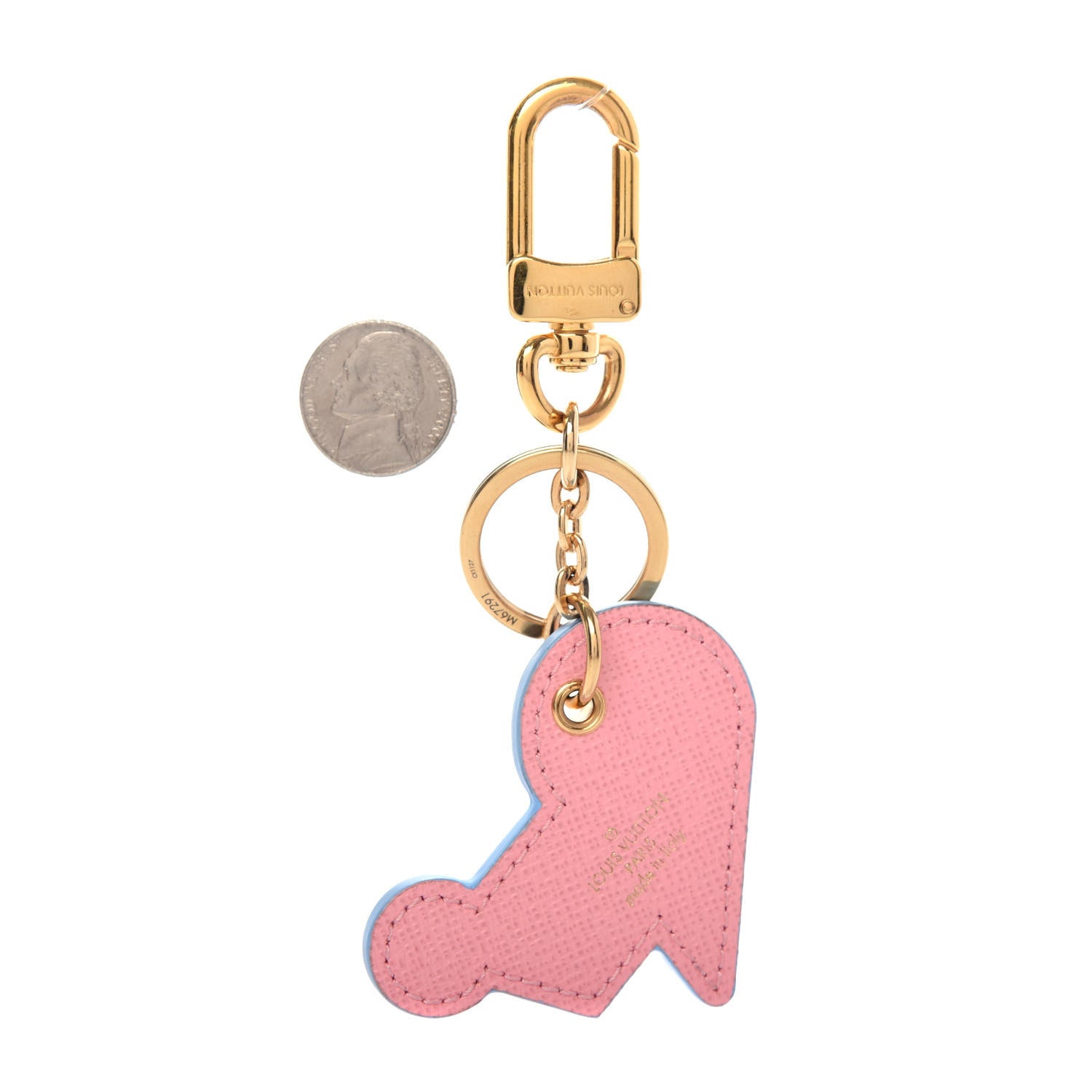 Louis Vuitton Calfskin Monogram Summer Feel Bag Charm Key Holder 2 of 5