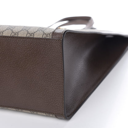 Gucci GG Supreme Monogram Web Ophidia Vertical Tote Brown 10 of 10