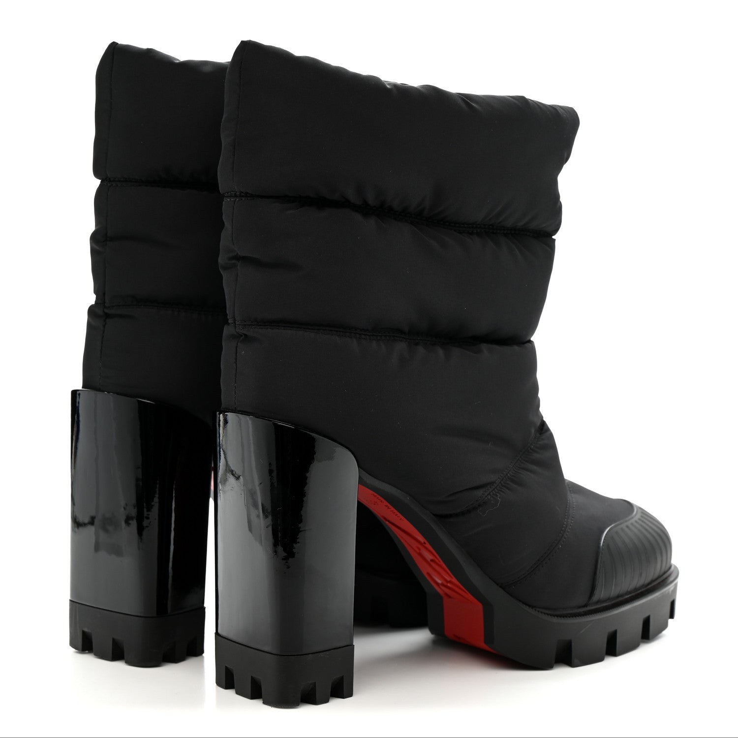 Christian Louboutin Fabric Oriona Lug 100 Boots 40.5 Black 5 of 8